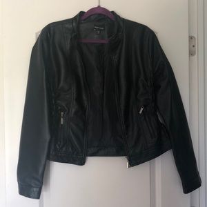 Black genuine leather jacket